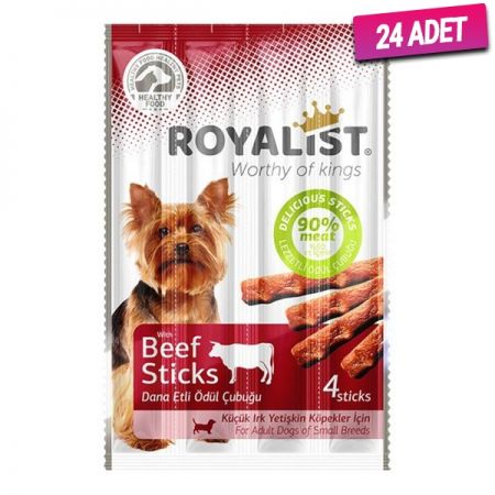 Royalist Küçük Irk Biftekli Sticks Yetişkin Köpek Ödülü 20 Gr - 24 Adet