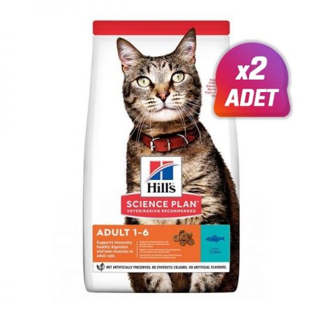 2 Adet - Hills Adult Ton Balıklı Yetişkin Kedi Maması 1.5 Kg