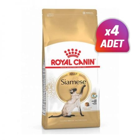 4 Adet - Royal Canin Siamese Adult Yetişkin Siyam Kedisi Maması 2 Kg