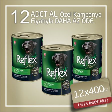 Reflex Plus Tavuklu Yetişkin Köpek Konservesi 12x400 Gr
