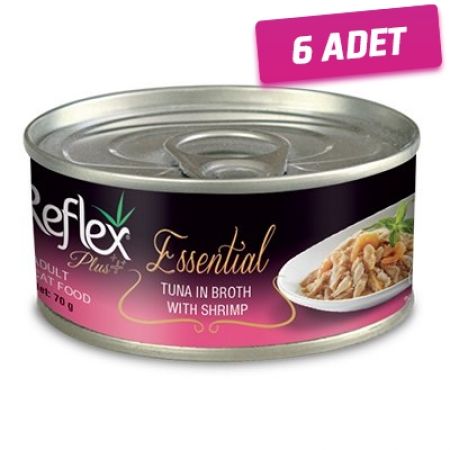 Reflex Plus Ton Balık ve Karidesli Yetişkin Konserve Kedi Maması 70 Gr - 6 Adet