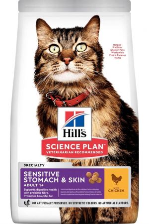 Hills Sensitive Stomach Skin Tavuklu Yetişkin Kedi Maması 1.5 Kg