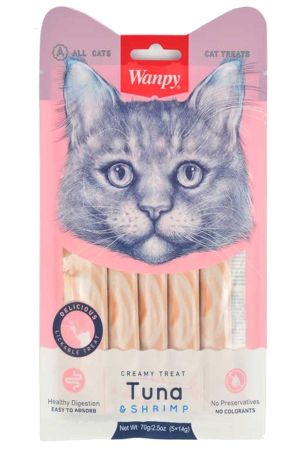 Wanpy Ton Balıklı ve Karidesli Sıvı Kedi Ödülü 5x14gr