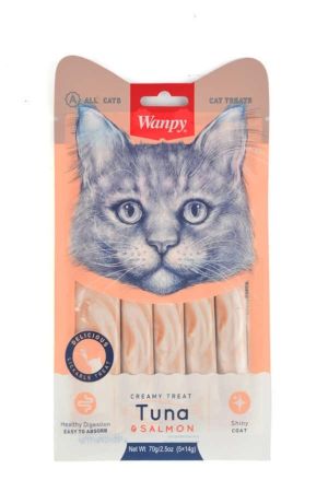 Wanpy Ton Balıklı ve Somonlu Sıvı Ödül Maması 5x14gr