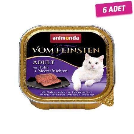 Animonda Tavuk ve Deniz Mahsüllü Yetişkin Konserve Kedi Maması 100 Gr - 6 Adet