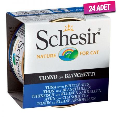 Schesir Ton Balıklı ve Ringa Balıklı Jöleli Konserve Kedi Maması 85 Gr - 24 Adet