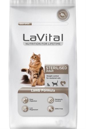 La Vital Kısırlaştırılmış Kuzu Etli Yetişkin Kedi Maması 12 kg