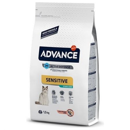 Advance Sensitive Somonlu Kısırlaştırılmış Hassas Kedi Maması 1.5 kg