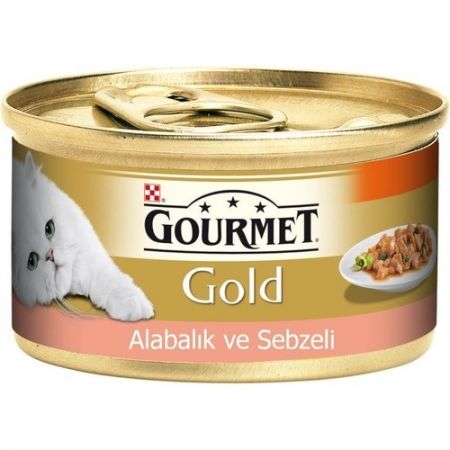 Gourmet Gold Alabalık ve Sebzeli Yetişkin Kedi Konservesi 85 gr