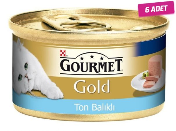 Gourmet Gold Kıyılmış Ton Balıklı Yetişkin Konserve Kedi Maması 85 Gr - 6 Adet