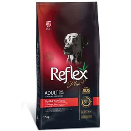 Reflex Plus Light&Sterilised Kuzu Etli Düsük Kalori ve Kisirlastirilmis Köpek Mamasi 15 Kg