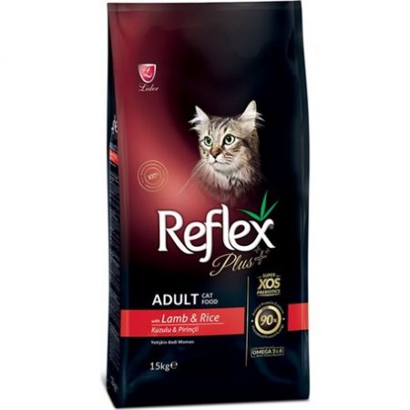 Reflex Plus Kuzulu  ve Pirinçli Yetişkin Kedi Maması 15 Kg