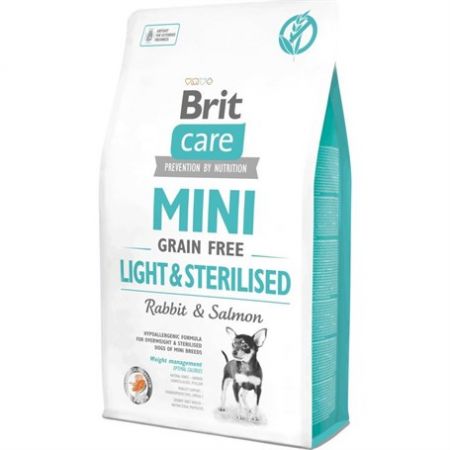 Brit Care Tahilsiz Mini Light Sterillised Tavsanli Köpek Mamasi 2 kg