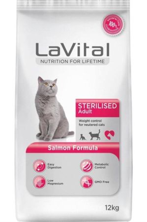 Lavital Sterilised Somon Balıklı Kısırlaştırılmış Kuru Kedi Mamasi 12 Kg