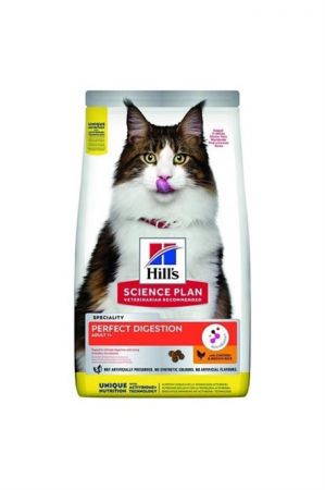 Hills Perfect Digestion Tavuklu ve Esmer Pirinçli Yetişkin Kedi Maması 1,5kg