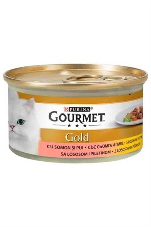 Gourmet Gold Somon Ve Tavuklu Kedi Konservesi 85 Gr 12 Adet