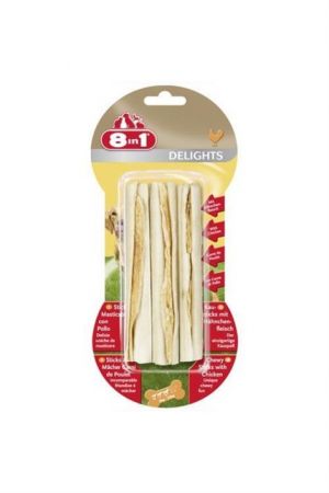 8 In 1 Delights Sticks 3´lü Stik Ağız Temizleme Kemiği 75 gr