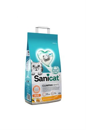 Sanicat Duo White Vanilya Mandalin Kokulu Topaklanan Kedi Kumu 10 Litre