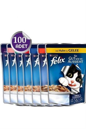 Felix Kedi Konservesi Karışık Paket x 100 Adet