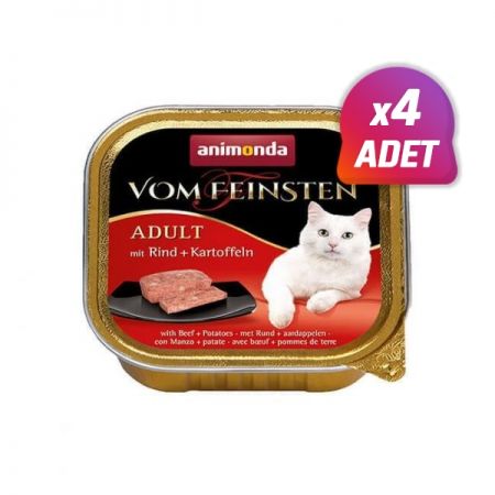 4 Adet - Animonda Biftek ve Patatesli Konserve Kedi Maması 100 Gr