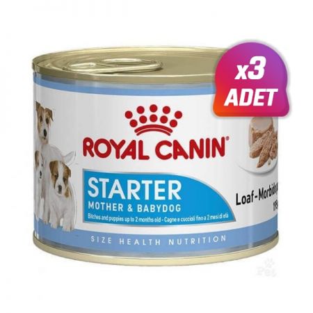 3 Adet - Royal Canin Starter Mousse Yavru Konserve Köpek Maması 195 Gr