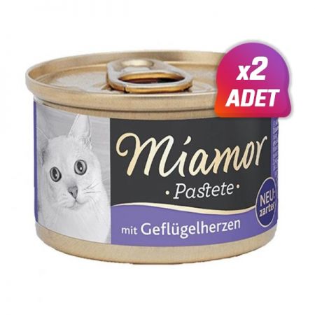 2 Adet - Miamor Pastete Yürekli Tahılsız Kedi Konservesi 85 Gr