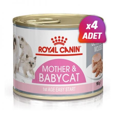 4 Adet - Royal Canin Mother Babycat Konserve Yavru Kedi Maması 195 Gr
