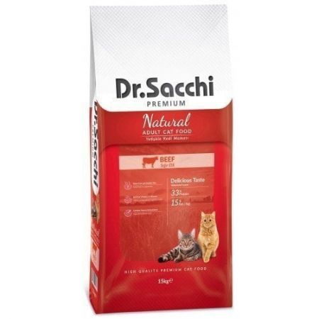 Dr.Sacchi Premium Beef Yetişkin Kedi Maması 15 kg