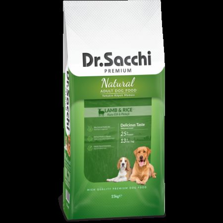 Dr.Sacchi Premium Natural Lamb&Rice Yetişkin Köpek Maması 15 kg