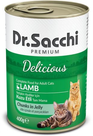 Dr.Sacchi Konserve Kedi Kuzu Etli 400gr