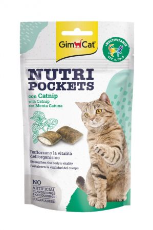 GimCat Nutripockets Kedi Ödülü Kedi Otu&Multivitamin 60 Gr