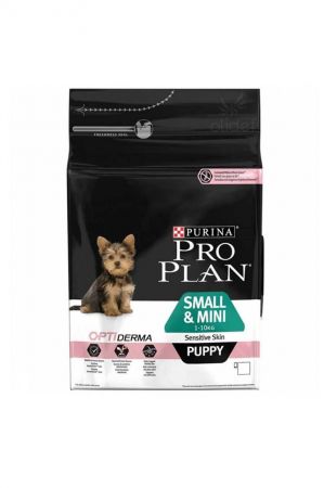 Pro Plan Opti Derma Puppy Small&Mini Sensitive Somonlu Küçük Irk Yavru Köpek Maması 3 Kg