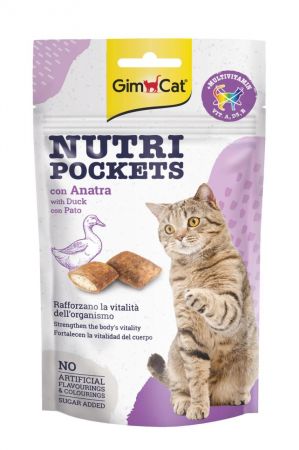 GimCat Nutripockets Ördekli Kedi Ödülü 60Gr