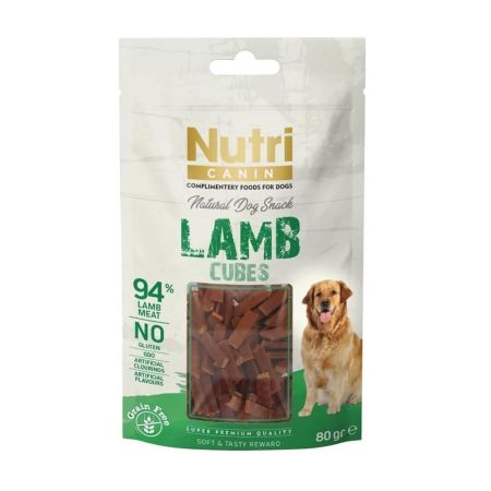 Nutri Canin Lamb Cubes Tahılsız Kuzu Etli Küp Köpek Ödül Maması 80 gr