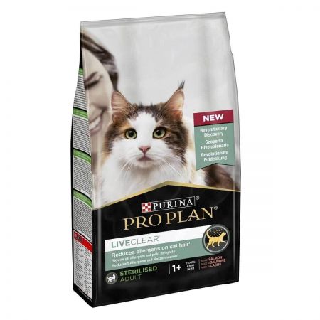 Pro Plan LiveClear Kısırlaştırılmış Kediler için Somonlu Kedi Maması 1,4 Kg
