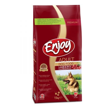 Enjoy Kuzu Etli ve Pirinçli Yetişkin Köpek Maması 15 Kg