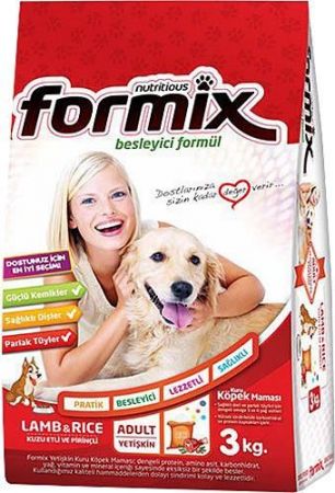 Formix Kuzu Etli&Pirinçli Yetişkin Köpek Maması 3kg