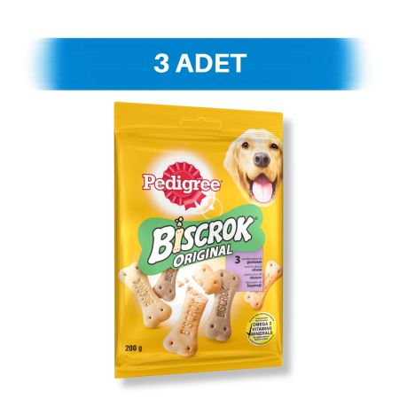 Pedigree Biscrok Original Bisküvi Köpek Ödül Maması 3 x 200 gr