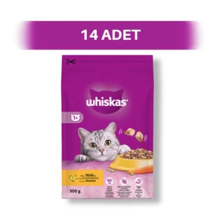 Whiskas Tavuklu ve Sebzeli Yetişkin Kedi Maması 14 x 300 gr