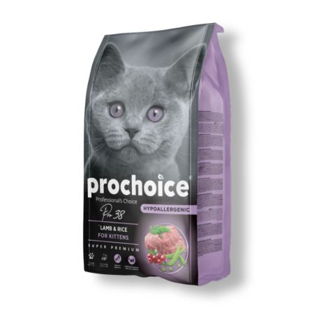 Prochoice Pro 38 Hipoalerjenik Düşük Tahıllı Kuzulu ve Pirinçli Yavru Kedi Maması 15 kg