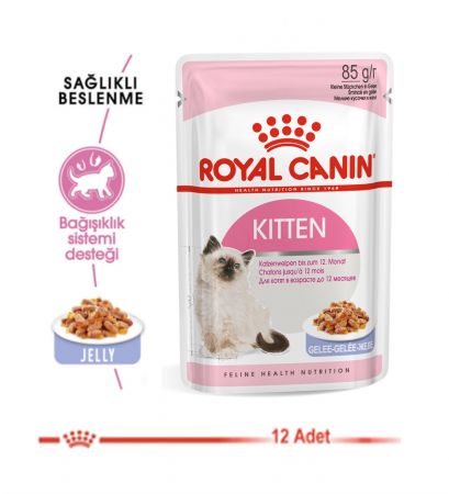 Royal Canin Kitten Jelly Pouch 85 Gr x 12 Adet