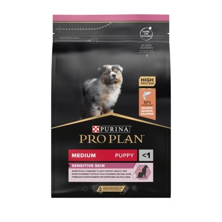 Pro Plan Puppy Medium Sensitive Skin Hassas Ciltlere Özel Somonlu Orta Irk Yavru Köpek Maması 3 kg