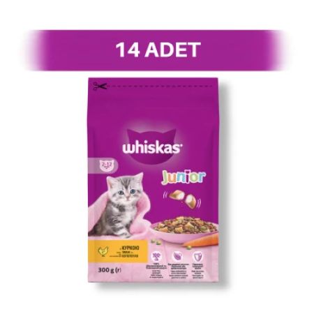 Whiskas Junior Tavuklu Yavru Kedi Maması 14 x 300 gr