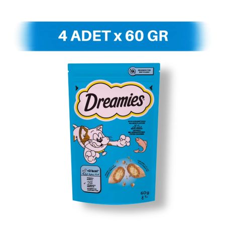 Dreamies Somon Dolgulu Bisküvi Kedi Ödül Maması 6 x 60 gr