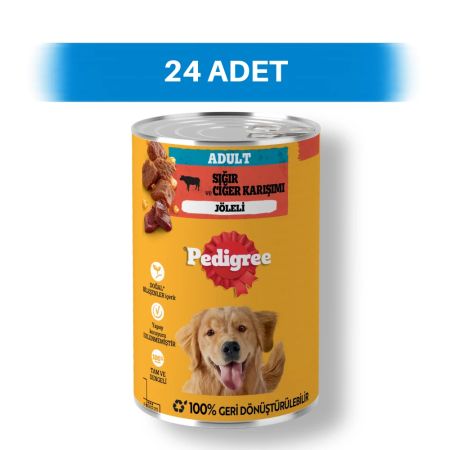 Pedigree Sığır Etli Yetişkin Köpek Konservesi 24 x 400 gr