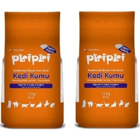 Pisi Pisi Sabun Kokulu İnce Taneli Topaklanan Bentonit Kedi Kumu 2 x 10 kg