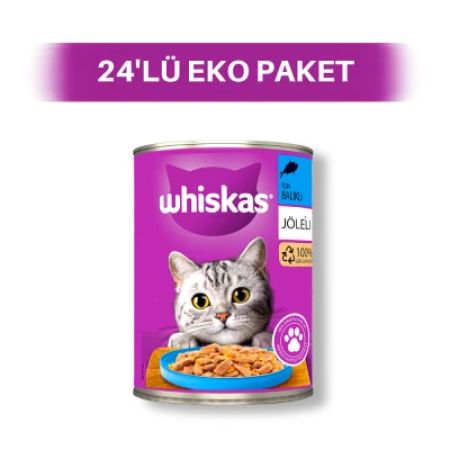 Whiskas Jöle İçinde Ton Balıklı Yetişkin Kedi Konservesi 24 x 400 gr