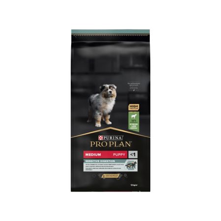 Pro Plan Puppy Medium Sensitive Digestion Hassas Sindirime Destek Kuzu Etli ve Pirinçli Orta Irk Yavru Köpek Maması 12 kg
