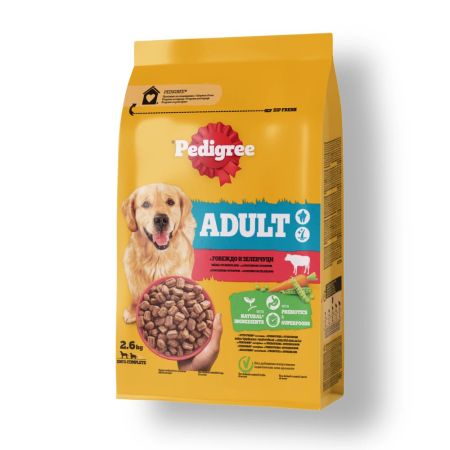 Pedigree Sığır Etli ve Kümes Hayvanlı Yetişkin Köpek Maması 2,6 kg