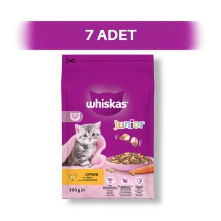 Whiskas Junior Tavuklu ve Sebzeli Yavru Kedi Maması 7 x 300 gr